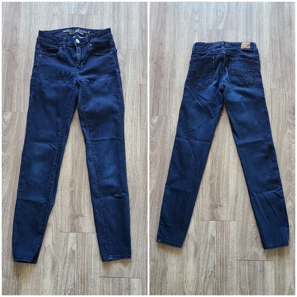 American Eagle Dark Wash Skinny Jean  00 R
